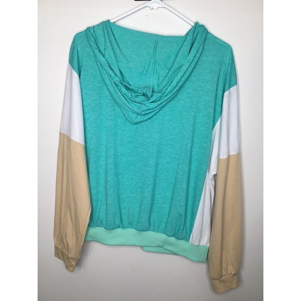 C+D+M Sweat Shirt Women’s Large Oversized Hoodie Colorblock Cotton‎ Streetwear - Picture 7 of 7